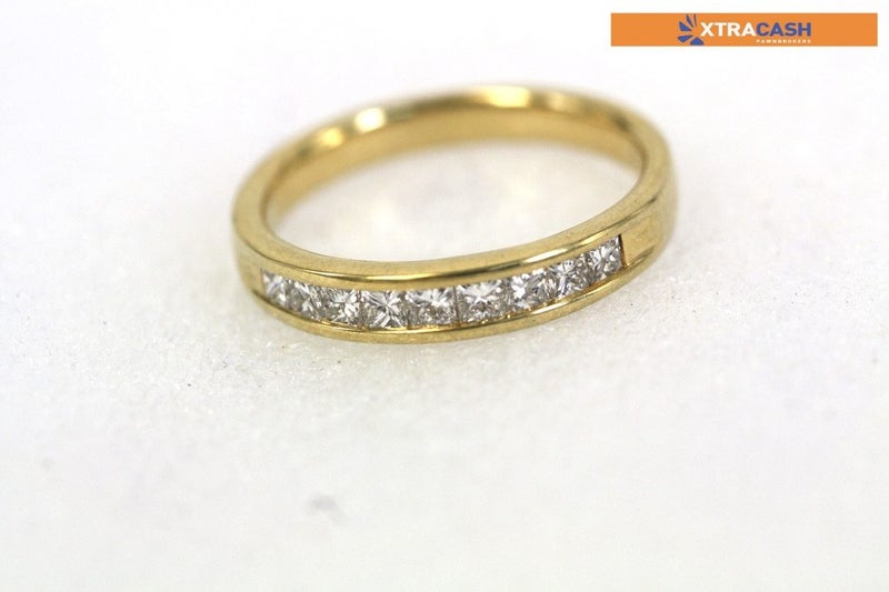 18ct Yellow Gold Diamond Channel Set Ring Carousel 1