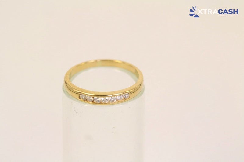 18kt Yellow Gold Channel Set Diamond Ring Carousel 1