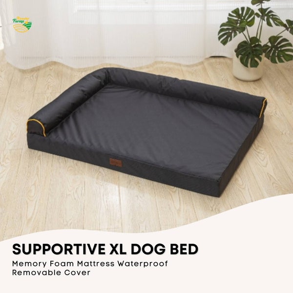 Rooster Farms Supportive Dog Bed XL Grey - Egg Crate Foam Waterproof Mattress Carousel 2