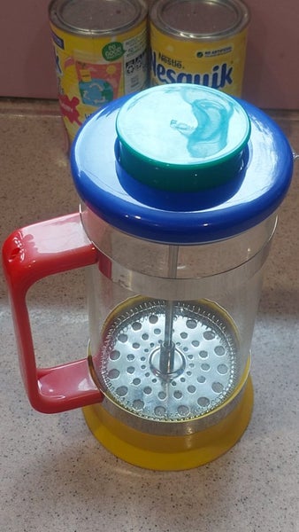 FABULOUS VINTAGE MULTI COLOURED COFFEE PLUNGER Carousel 1