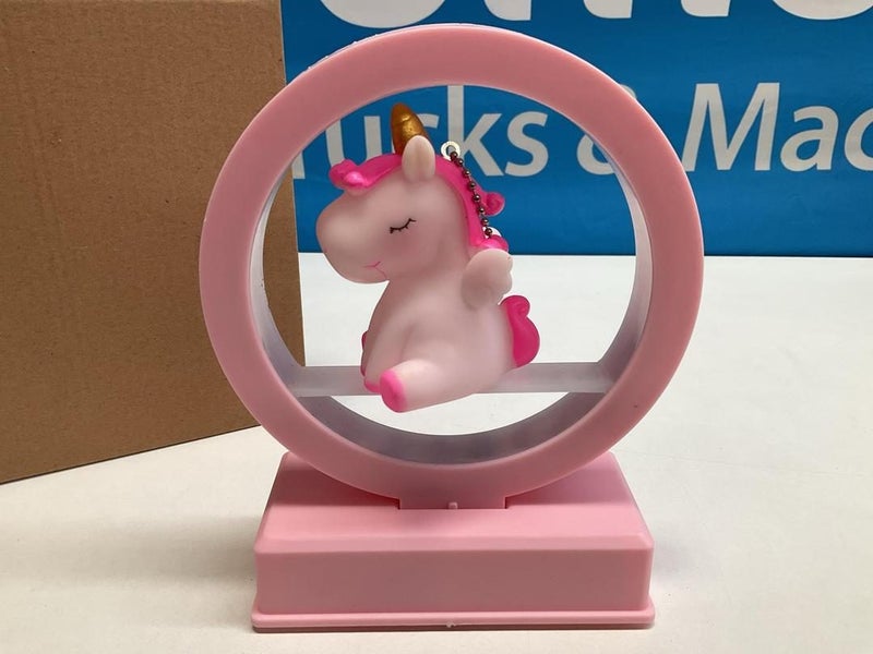 LED Night Light Music Box w. Squeaking Unicorn - Pink *NEW* Carousel 2