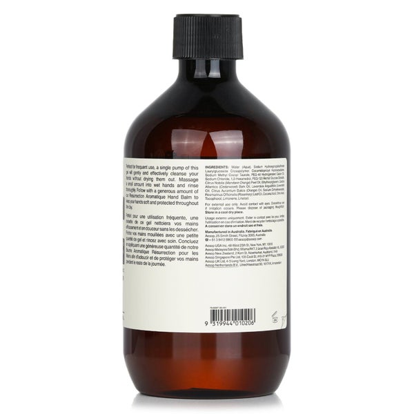 Aesop Resurrection Aromatique Hand Wash With Screw Cap 500ml/16.9oz Carousel 3