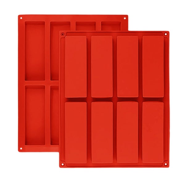 8-Cavity Silicone Energy Bar Mold, Non-Stick Rectangular Baking Tray for Ce Carousel 1