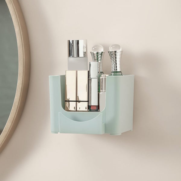 Adhesive Bathroom Shelf - No Drill ABS Cosmetic Organizer, Waterproof Wall Carousel 1