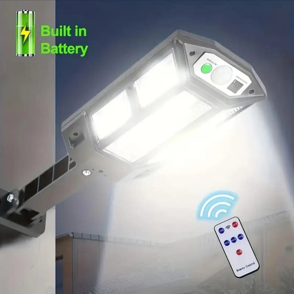 6500K Super Bright Solar Motion Sensor Wall Light with Remote Carousel 1