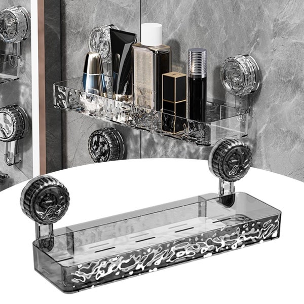 Suction Cup Storage Rack,Wall Mounted No Drill Organizer with Drain Holes a Carousel 1