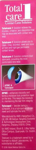 Total Care Contact Lens Solution 100ml for Optimal Eye Comfort Carousel 2