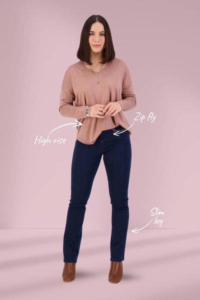 Vassalli Mid Blue Patterned Pocket Jeans Carousel 2