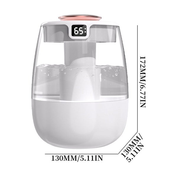 Pink Humidifiers for Bedroom, USB Double Spray Heavy Fogss Silent Digital H Carousel 2