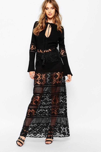 Stevie May San Antonio Lace Insert Maxi Dress Black Carousel 1