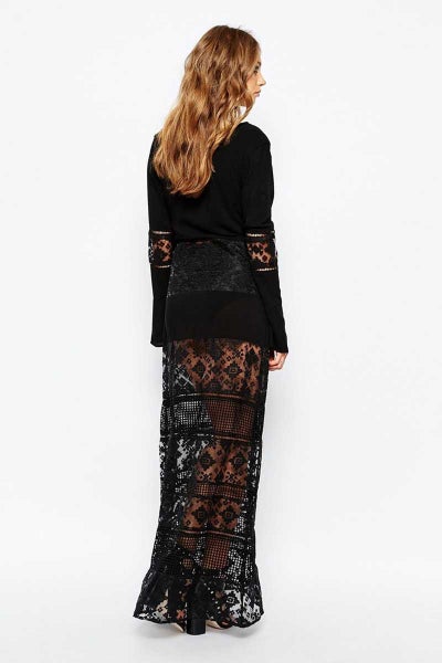 Stevie May San Antonio Lace Insert Maxi Dress Black Carousel 2