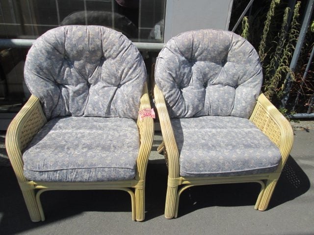 2356 PAIR QUALITY CANE CHAIRS Carousel 1