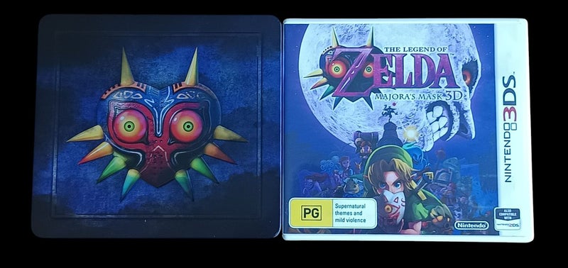 The legend of Zelda Majora's mask Nintendo 3DS and Majora's Mask Steelbook RARE Carousel 1