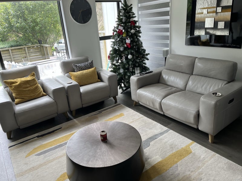 Sterling Leather Electric Reclining Sofa Set Carousel 1