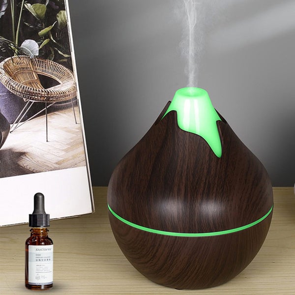 Brown Humidifiers for Bedroom, Silent Large Mist Volume Wood Grain Vase Hum Carousel 4