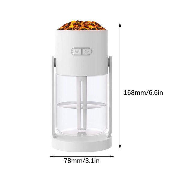 White Humidifiers for Bedroom, Flame Lamp Humidifier USB Humidifier Househo Carousel 2