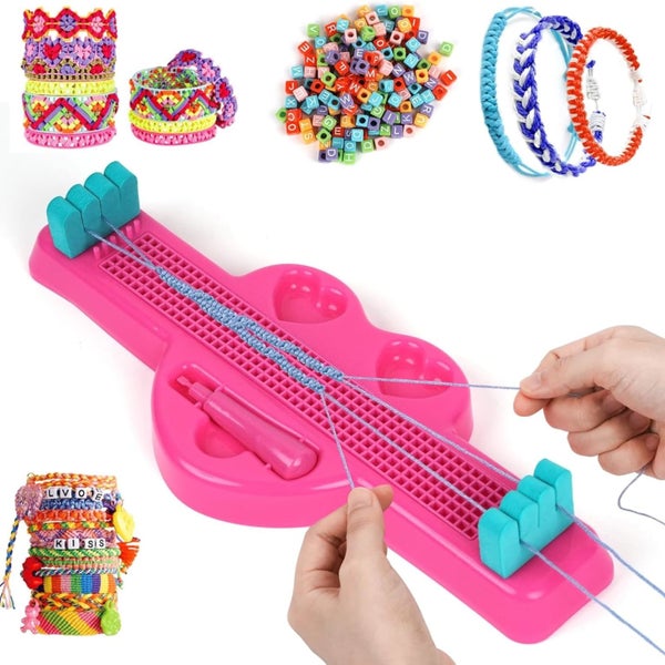 2-in-1 Friendship Bracelet Making Kit, DIY Arts and Crafts Kit Toys for Gir Carousel 1