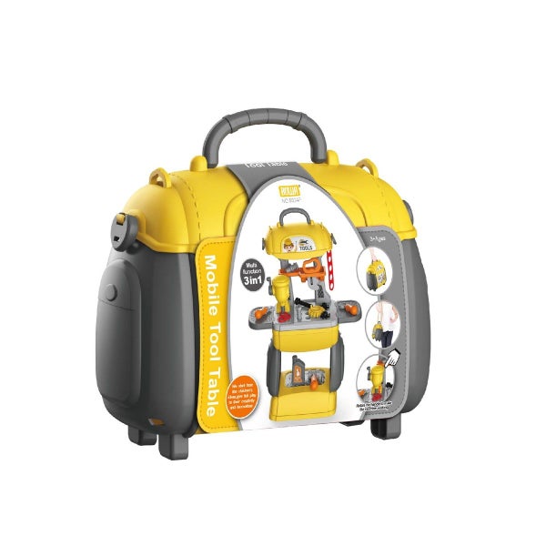 Kids Workbench Tool Bench Construction Toy Set 28pcs Educational Builder Pretend Carousel 14