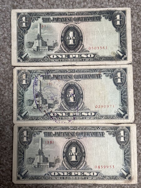 Japanese Invasion notes x 3 Carousel 1