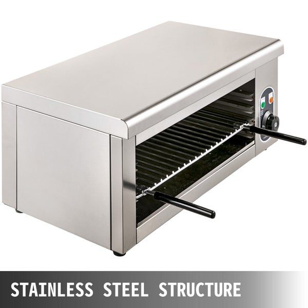 Salamander Broiler Cheese Melter 2000W Toaster Oven Grill w/ Heating Tube Carousel 2