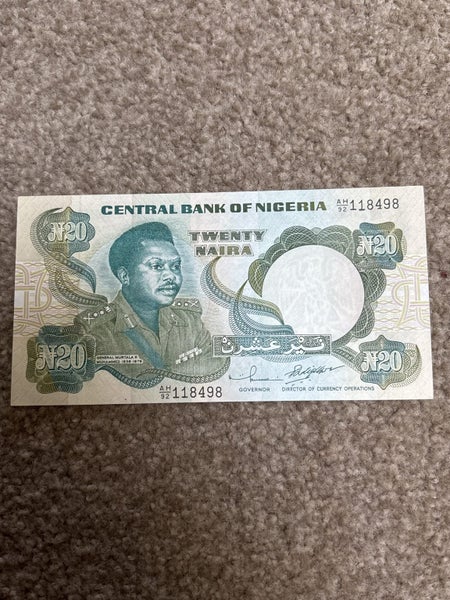 Bank of Nigeria 20 Naira banknote paper issue Carousel 1