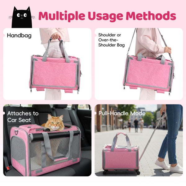 Soft Pet Carrier Cat Dog Crate Stroller Carousel 2