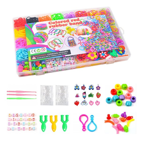 2500+ Loom Bands Kit, Rubber Bands for Bracelet Making Kit DIY Art Craft Ki Carousel 1