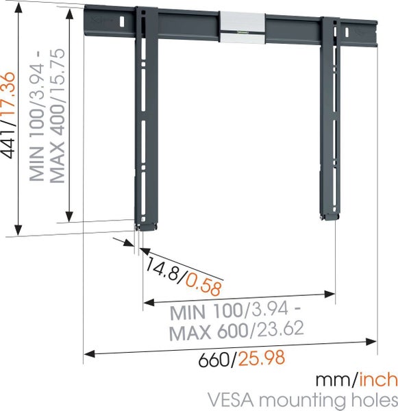 Vogels THIN 505 Extra Thin Fixed TV Wall Mount Carousel 1