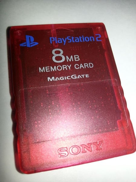 \\PS2// Sony Red 8mb memory card Carousel 1