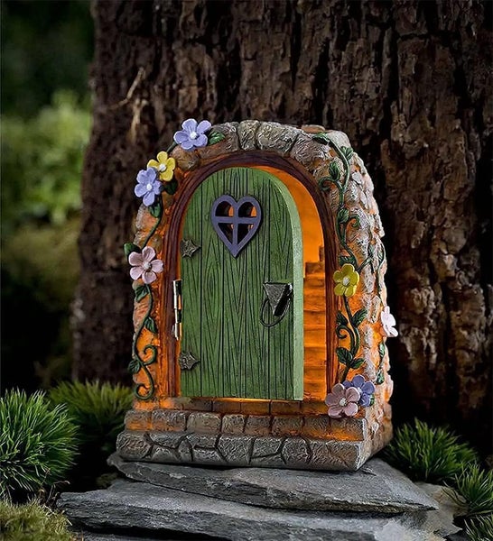 New Miniature Fairy Garden Solar LED Stone Door Sale Sale Carousel 1