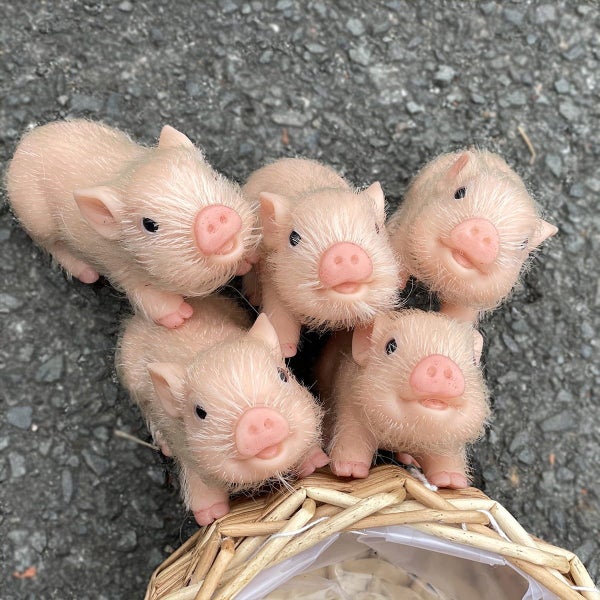 4.7in Full Silicone Piglet BPA-Free Soft Silicone Pig Doll Cute Lifelike Re Carousel 2