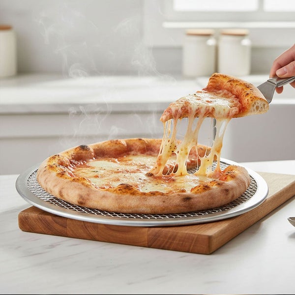 Anygleam 14-Inch Pizza Screen Aluminum Round Non-Stick Baking Mesh for Crispy... Carousel 5