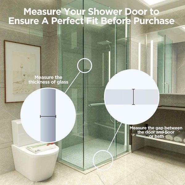 2-Pack Shower Door Bottom Seal - 20\" Length - Glass Sweep Shower Doors(Plu Carousel 9