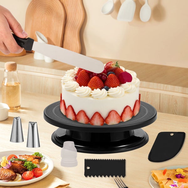 35Pcs Cake Decorating Kit for Cake Cupcake Decorations Sturdy Rotatable Cak Carousel 1