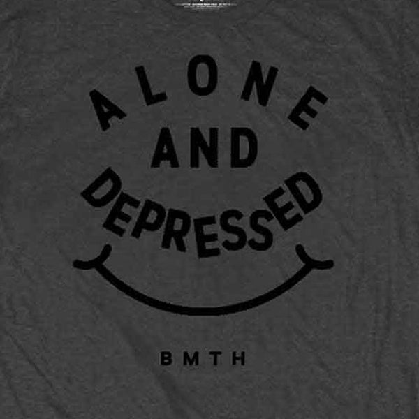 Bring Me The Horizon T Shirt Mens band logo Alone & Depressed new Official Mens Carousel 2