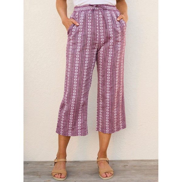 Cotton/Linen Capris - Size 20 - Plum Chambray *one only so don't miss out* Carousel 1