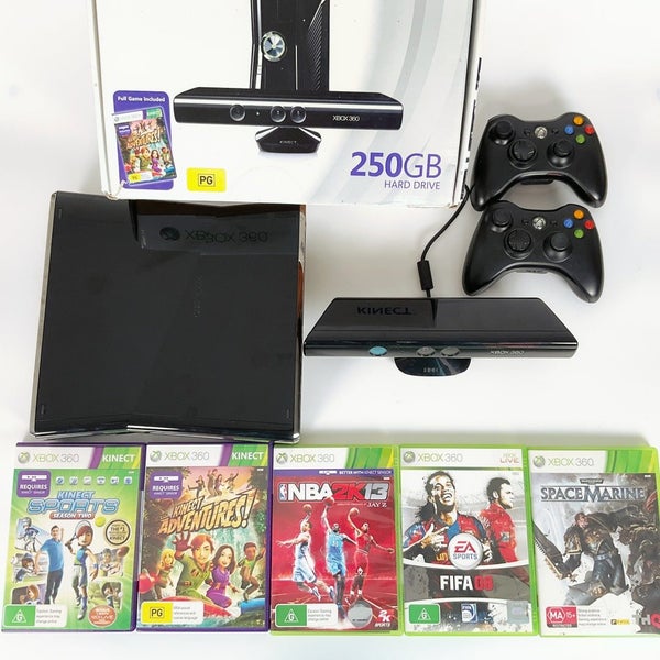 Xbox 360 250GB Bundle + Kinect + Loads of Games (5 Discs) Carousel 1