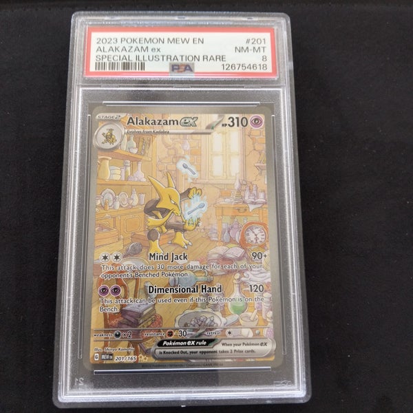 Alakazam ex, SV:151. #201 PSA 8 $1 Reserve Carousel 1