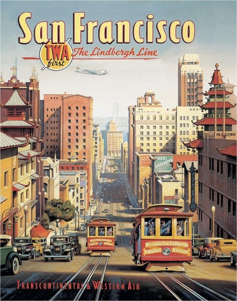 San Francisco retro Tin Sign Carousel 1