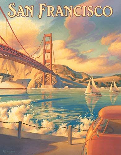 San Francisco retro Tin Sign Carousel 2