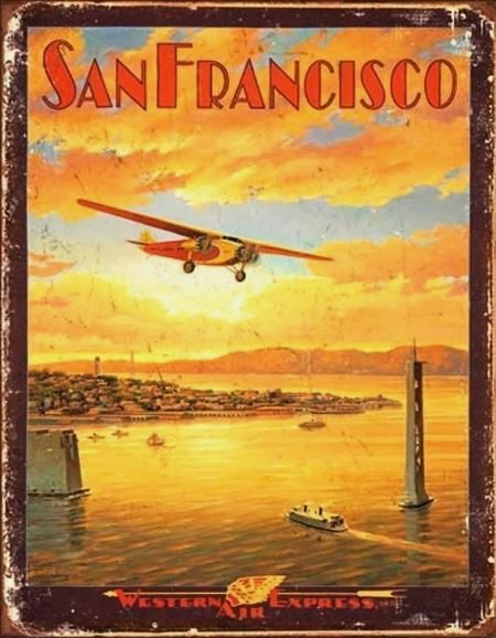 San Francisco retro Tin Sign Carousel 3