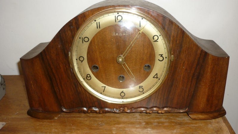 BEAUTIFUL ANTIQUE GERMAN MANTEL CLOCK Carousel 1