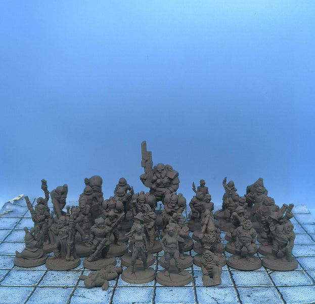Space Themed Miniatures Set of 40 Rogue Trader W40K Dice4Dungeons Brite Carousel 1
