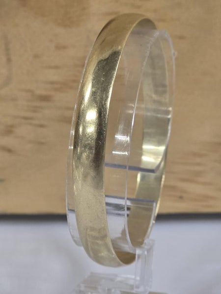 9CT Yellow Gold Plain Bangle 23.81g Carousel 1
