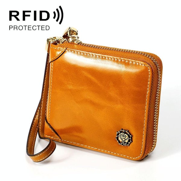 Parallel Deals Rfid Leather Wallet With Lanyard - Multi-Functional Yellow Carousel 2