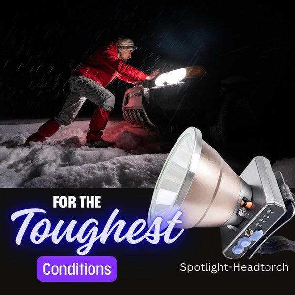 Powerful Head Torch – Long Range Spotlight – 5hr Full Brightness Carousel 8