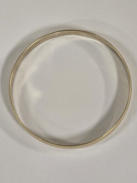 9CT Yellow Gold Plain Bangle 23.81g Carousel 7