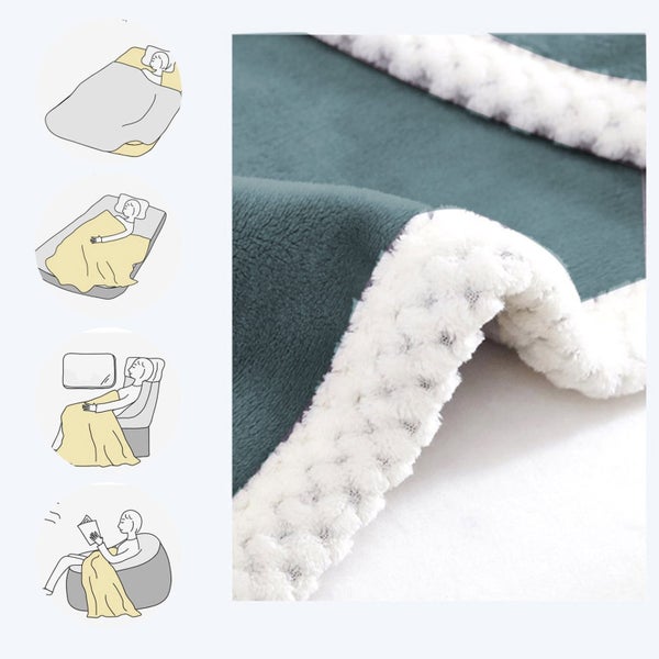 Luxury Softness Cozy Milk Flannel Velvet Blanket, Pet Cats Feeling, Nordic Mo Carousel 8