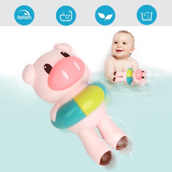 Baby Bath Toys for Kids Ages 6-12 Months, Cute Piggy Swimming Water Pool Toys Carousel 9