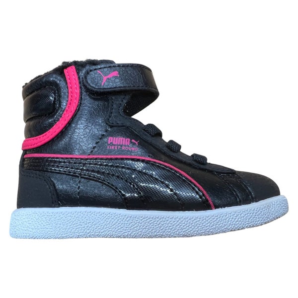 .Puma Toddler First Round Fur - BLACK/PINK - (355180.02) - XT - R1L10 Carousel 1
